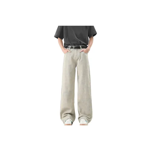 FAVEPOP Хаки Серый Унисекс Джинсы