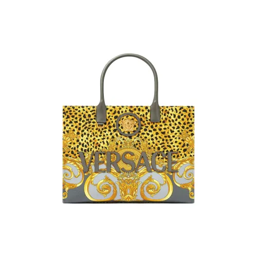 VERSACE La Medusa Телячья кожа Тоут Сумка Сумка для покупок Сумка Женская Золотая