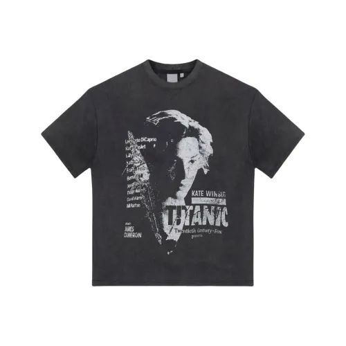 DAND Выстиранный Черный Унисекс T-рубашки