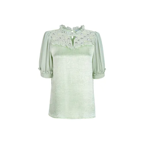 TANGXI Мятно-зеленые Женские Рубашки