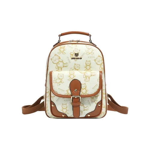 North Pack ПУ (полиуретан) Рюкзак Женские Бежевый Розовый Коричневый