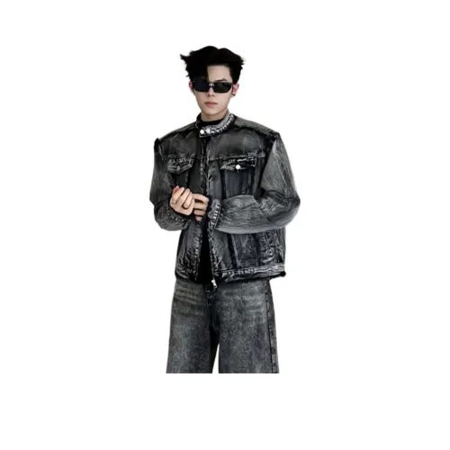 NEVER RULE Черный Унисекс Джинсовые куртки