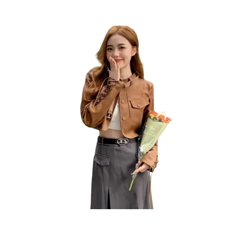 HTHK Коричневый Женские Куртки