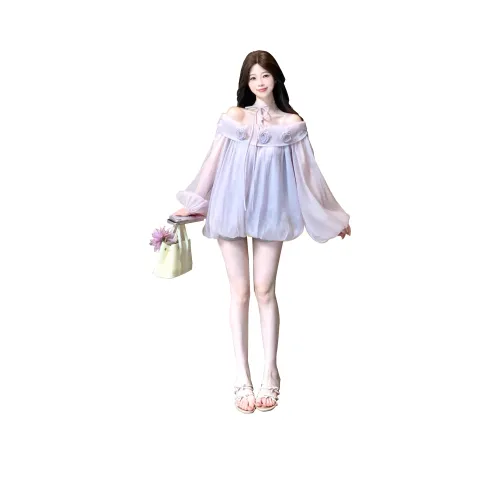 BELOVED STARRY Шифон Рубашка Женская