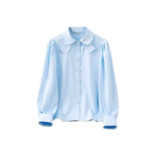 YIAIFUJU Синий Женские Рубашки