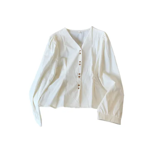 NINGCAIYUER Абрикос Женские Рубашки