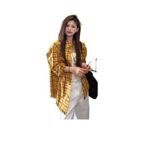 XUBAIHUO Желтая унисекс рубашка