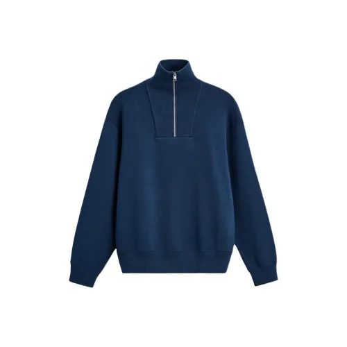 ZARA Морской синий Мужской Трикотаж