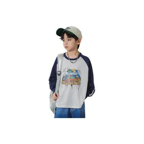 BIG WASP Мальчики Длинный рукав Т-рубашка для весны и осени