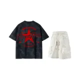 Черная (Красная) футболка + белые шорты Сюаньу