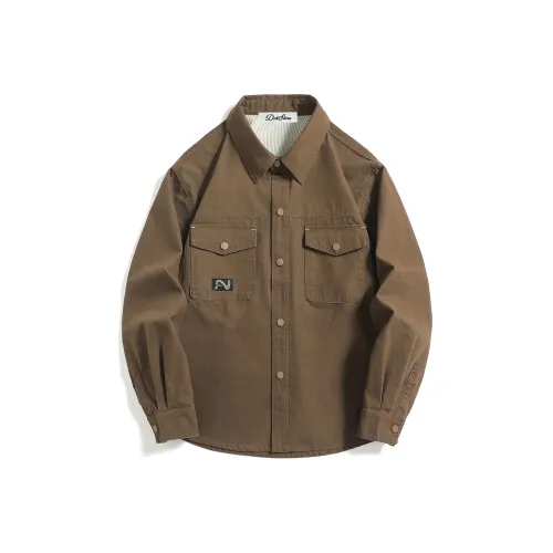 DOH STORE Кофейный Унисекс Рубашки