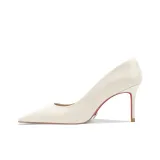 [Патентная кожа] [Высокий каблук 6 см, цвет экрю]