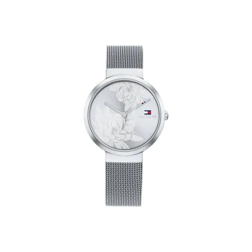 Tommy Hilfiger Women's Watch Кварцевый механизм Полированный стальной ремешок 32 мм Серебристый циферблат