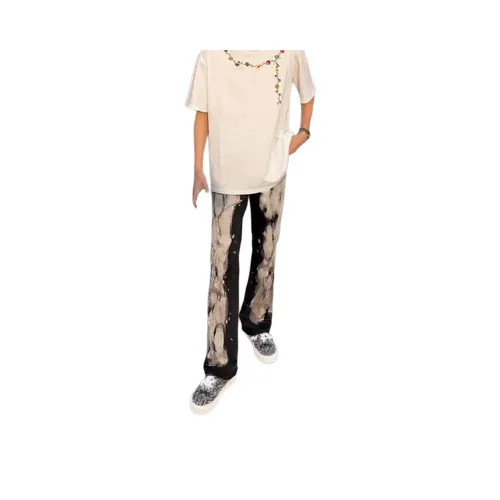 SOUL WORKER Черный Унисекс Джинсы