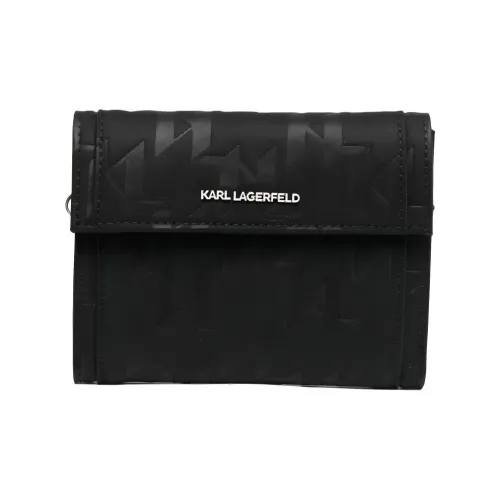 Karl Lagerfeld Переработанный полиамид кошелек мужской черный
