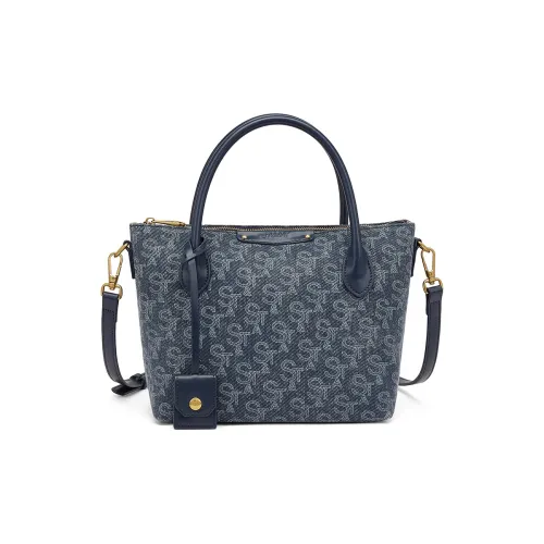 ST SAT Ткань Синтетическая кожа Сумка через плечо Сумка Обычная Женская Темно-синий Светло-синий