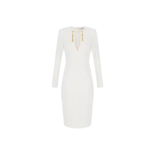 Elisabetta Franchi Длинное платье с длинными рукавами женское