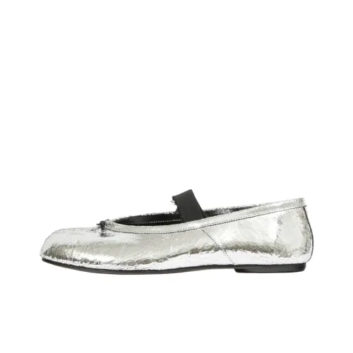 Maison Margiela Tabi Планшет Mary Jane Женские Серебристые