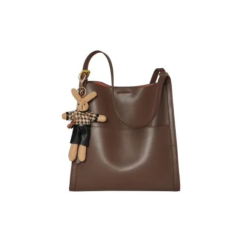 Narandu Коровья кожа Тоут Сумка Сумка для покупок Сумка Сумка через плечо Большая Женская Кофейная