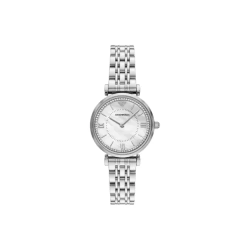 EMPORIO ARMANI Women's Watch Кварцевый механизм ремешок из нержавеющей стали 32 мм серебристый циферблат
