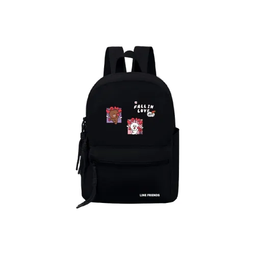 LINE FRIENDS Полиэстер Коммутирование Рюкзак Стандартный Унисекс Черный