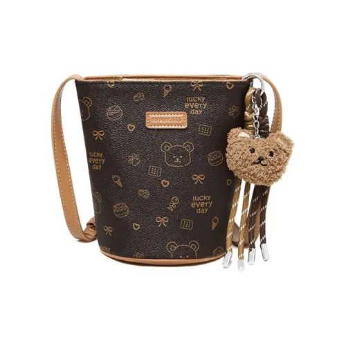 15 MINS PVC Сумка через плечо Сумка на плечо Стандартная Женская Кофейного цвета