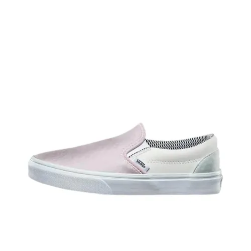 Vans CLASSIC Slip-On Скейтборд Кроссовки Мужские Розовые Белые