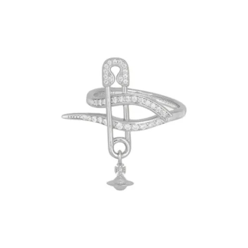 Vivienne Westwood Переработанные Серебряные Кольца Унисекс Серебряные