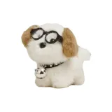 Стекло, щенок, коричневый/белый