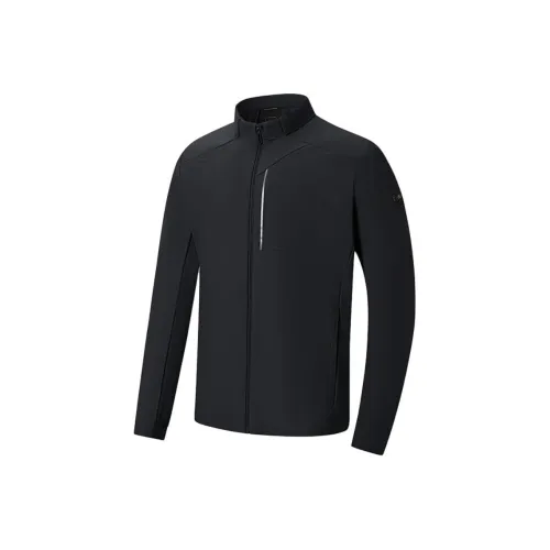 XTEP Глубокий Черный Мужской Тренч