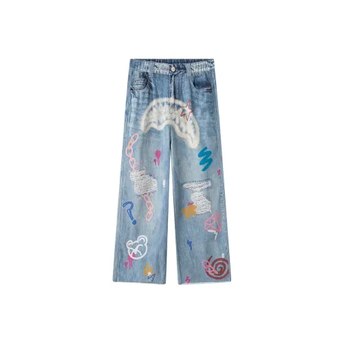 SPRAYGROUND Джинсовые синие унисекс повседневные штаны