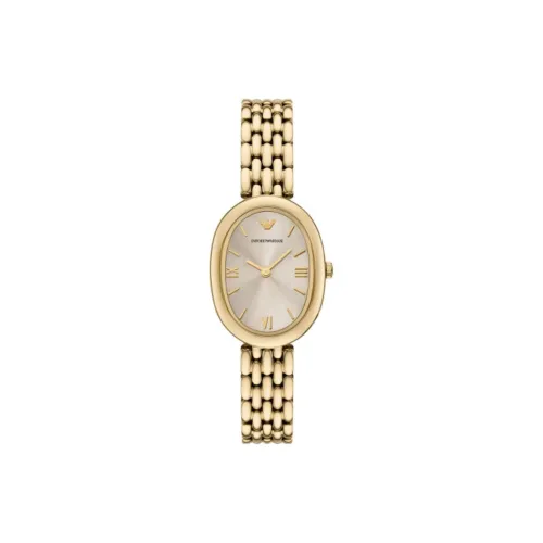 EMPORIO ARMANI Women's Watch Кварцевый механизм ремешок из нержавеющей стали 26*34 мм золотистый циферблат