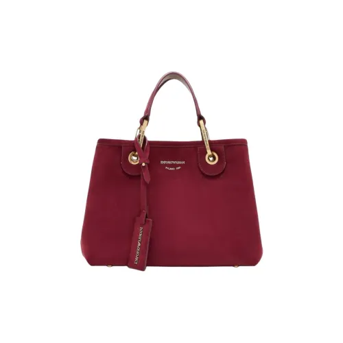 EMPORIO ARMANI Телячья замша Тоут Сумка Сумка для покупок Сумка через плечо Сумка стандартная Женская Темно-красная