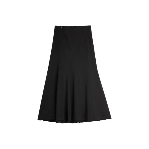 ELLE Черная Женская Повседневная Длинная Юбка