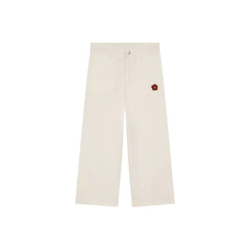 Детский KENZO Вязаные Тренировочные Штаны Детская Одежда Ikebana ICONIC BOKE Брюки Бежевые