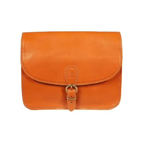 Il Bisonte Телячья кожа Сумка через плечо Стандартная Женская Оранжевая