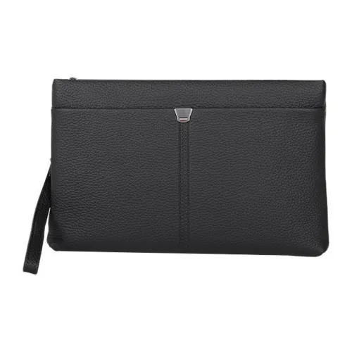 DOSRFINI Клатч из лощеной коровьей кожи стандартный мужской черный