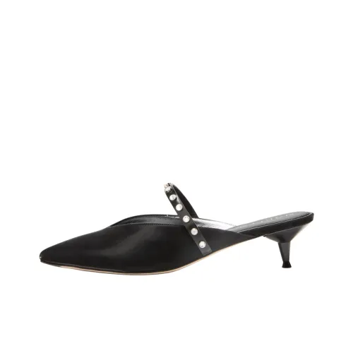 Alexander McQueen Нет Особенный Эффект Домашние тапочки 4CM Женские Черный