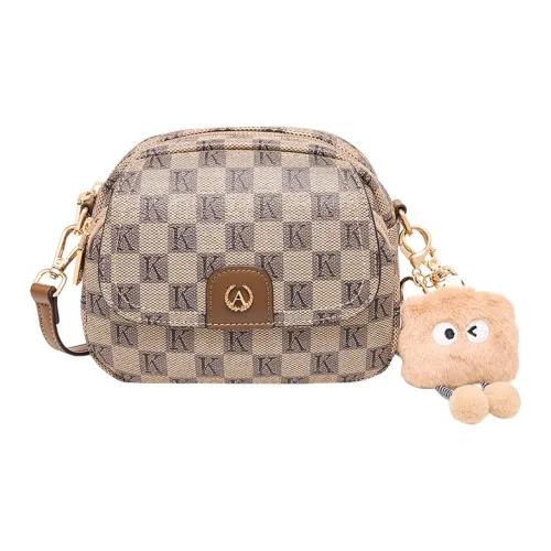 AOKANG PVC Маленькая Круглая Сумка Сумка через плечо Сумка на плечо Маленькая Женская Хаки Кофе