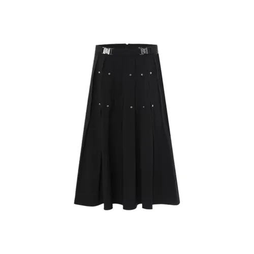 Uhot Черный Женские Повседневные Длинные Юбки