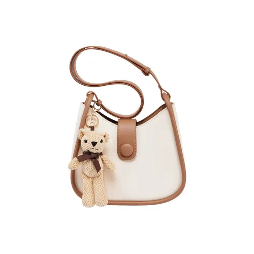 Narandu Корова Кожа Ведрообразная Сумка Седельная Сумка Сумка через плечо Сумка на плечо Женская Экрю