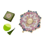 Цвет: Зеленый, форма: лист, цветок, материал: водоросль, цвет: светло-золотой