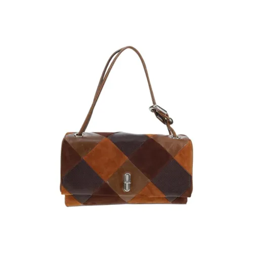 MARC JACOBS Замша Плечевая Сумка Большая Женская Коричневая