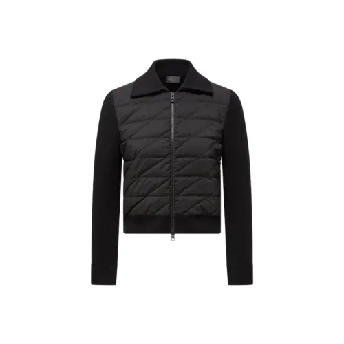 Moncler Padded Corduroy Collection Diagonal Стеганый Утепленный Шерсть Кардиган Пуховик Женские