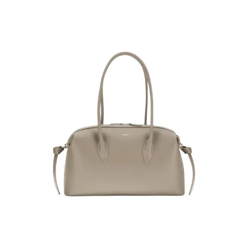 YUZEFI Сумка через плечо из коровьей кожи женская цвет тауповый