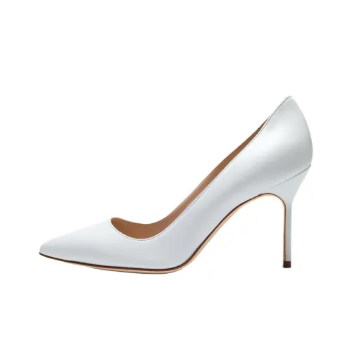 MANOLO BLAHNIK BB Узкий каблук Высокие каблуки 9 см Женские Белые