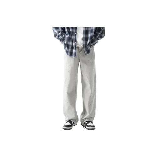 FUNST Дымчатый Серый Мужские Джинсы