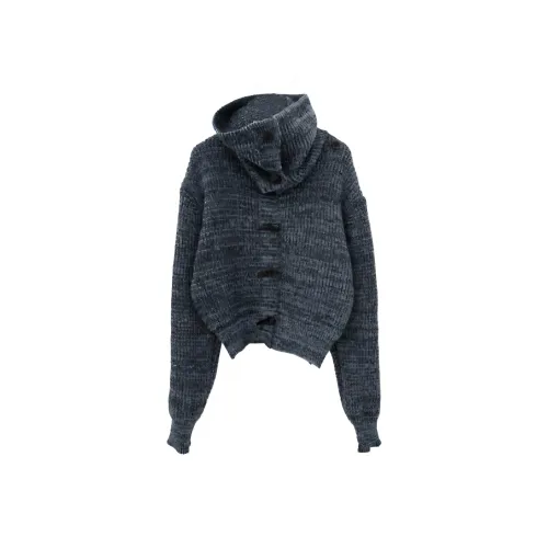 LOWEAR Черепаха Шея Duffle Кардиган Трикотаж Женские