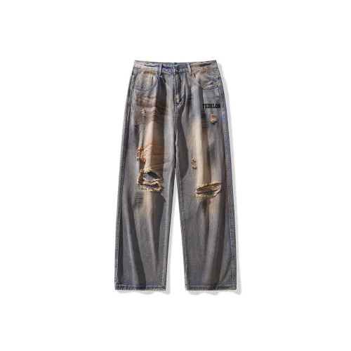 TAIZILONG LLC2588 Винтажные синие мужские джинсы