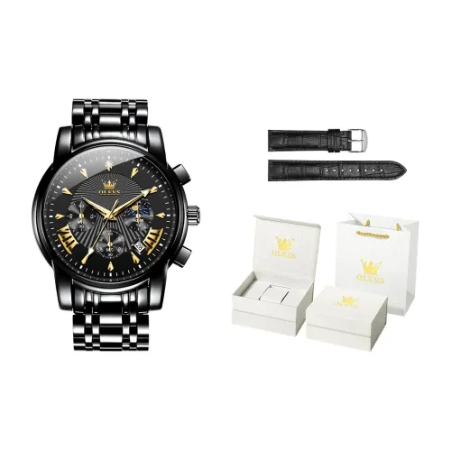 OLEVS Кварцевый механизм Часы Мужские Белый циферблат